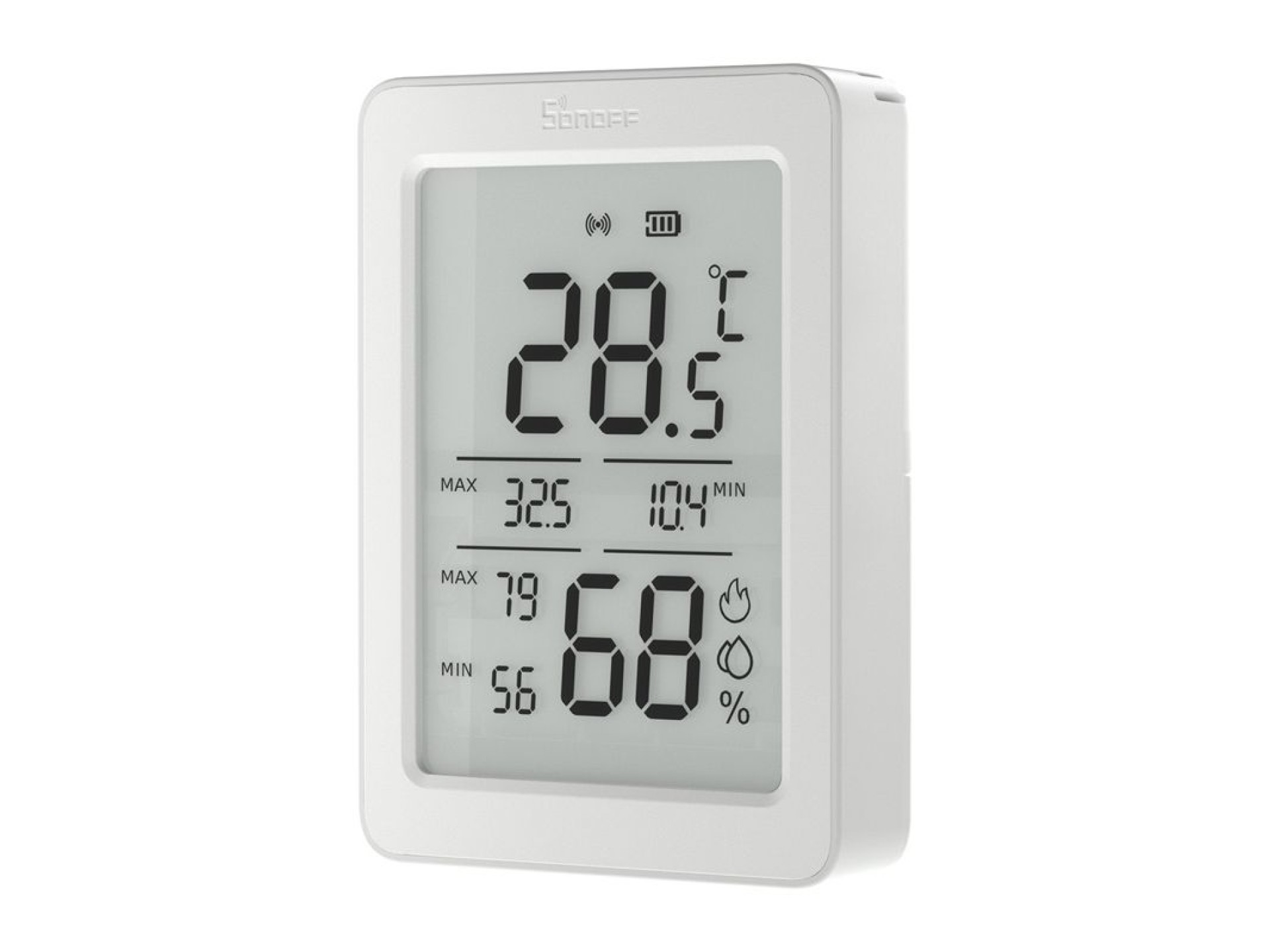 Sensor de temperatura y humedad LCD Sonoff AirGuard TH SNZB-02DR2 ZigBee