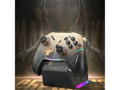 Mando inal�mbrico Machenike G5Pro Premium Edition con estaci�n de carga - Negro y dorado