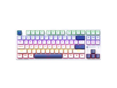 Teclado mec�nico para juegos Machenike K500B-B87 con cable, retroiluminaci�n e interruptor rojo (bla