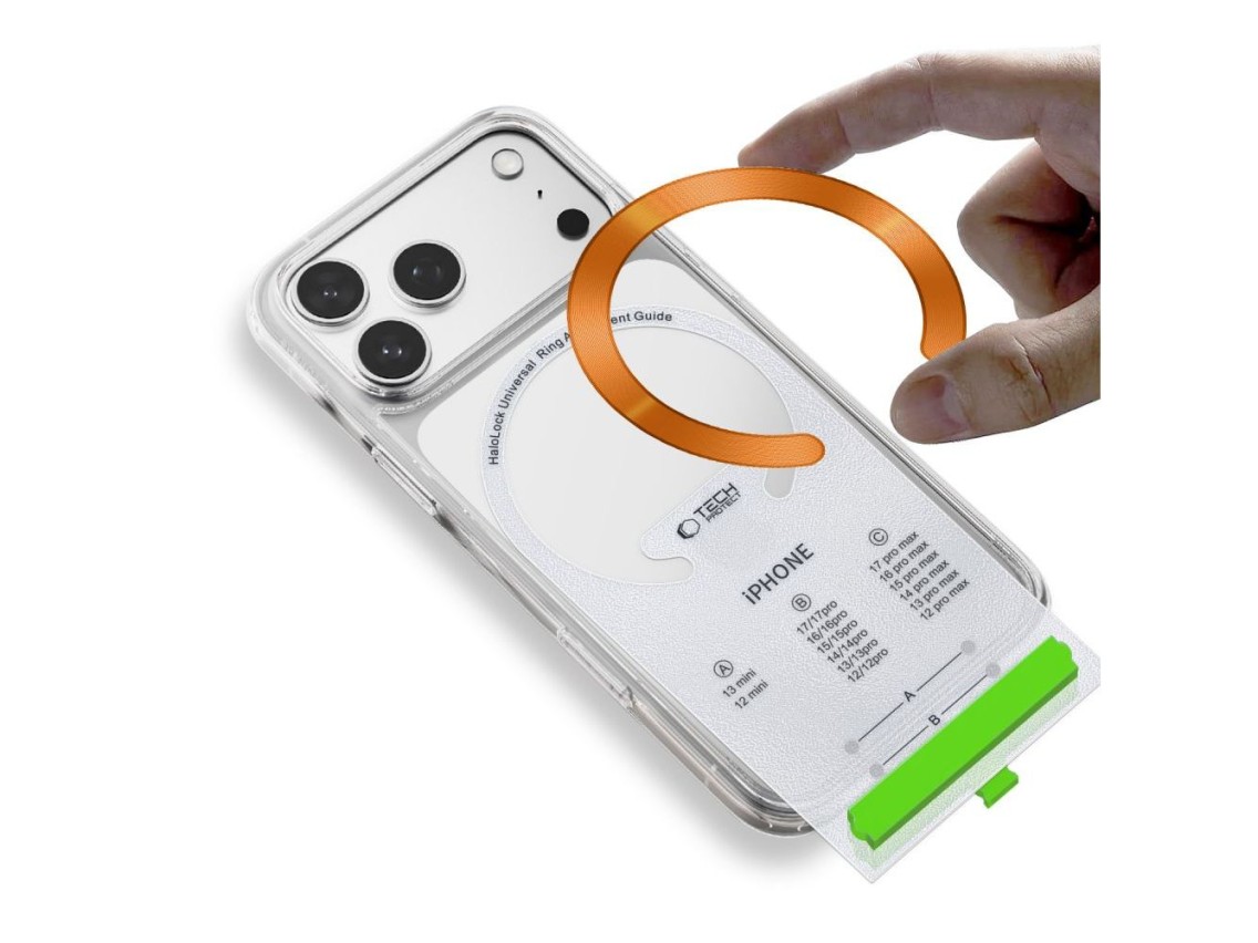 Tech-Protect MMP-210 MagSafe 2-Pack Magnetic Ring - Orange / Black