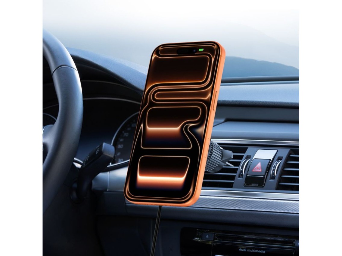 Cargador de coche Tech-Protect V9 MagSafe Qi 2.2 de 25 W - Negro