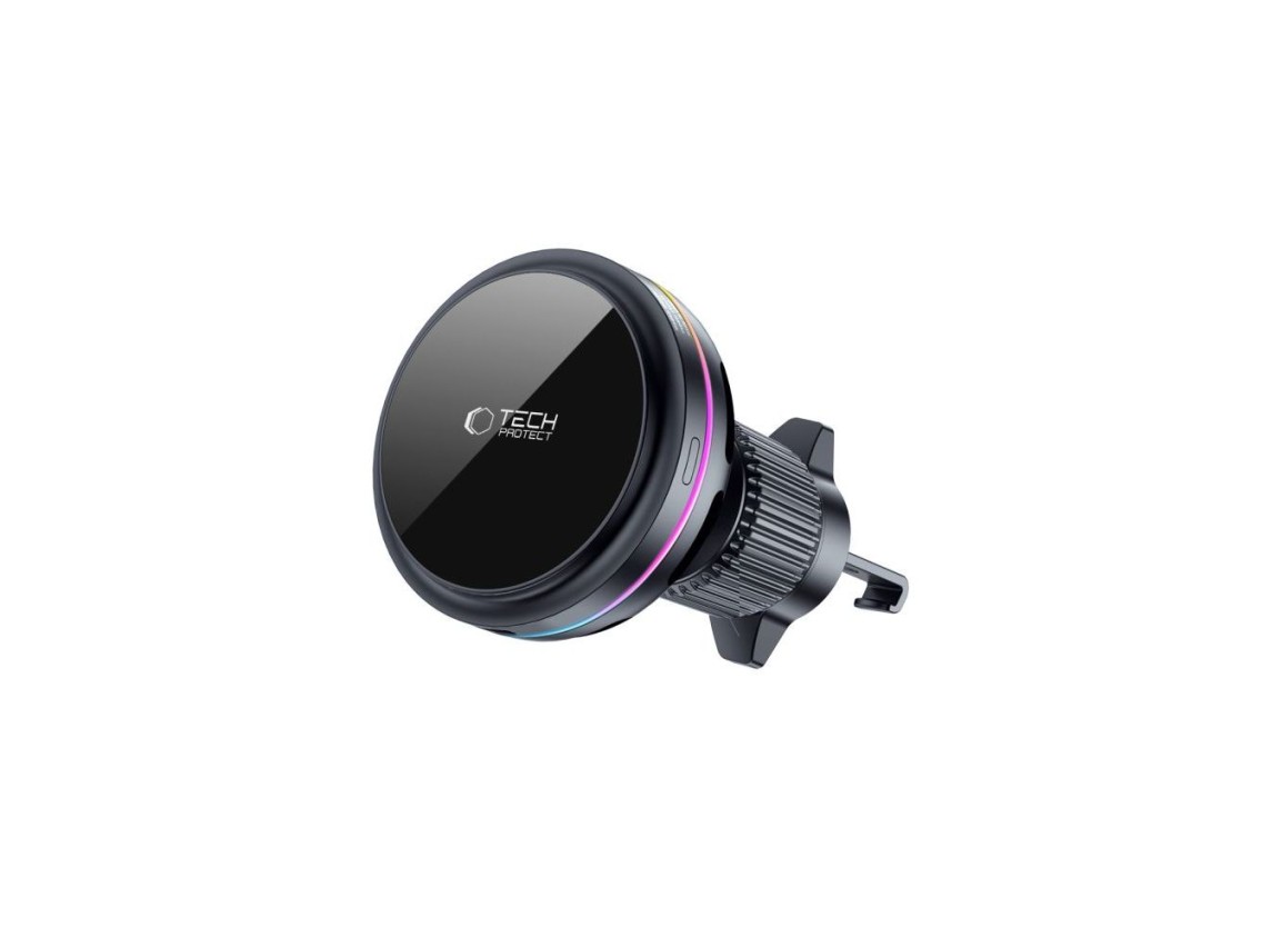 Cargador de coche Tech-Protect V9 MagSafe Qi 2.2 de 25 W - Negro