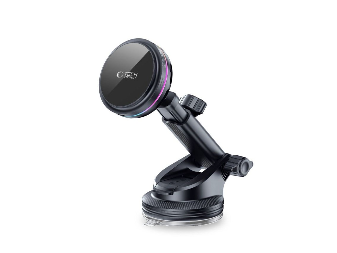 Cargador de coche Tech-Protect V9 MagSafe Qi 2.2 de 25 W - Negro