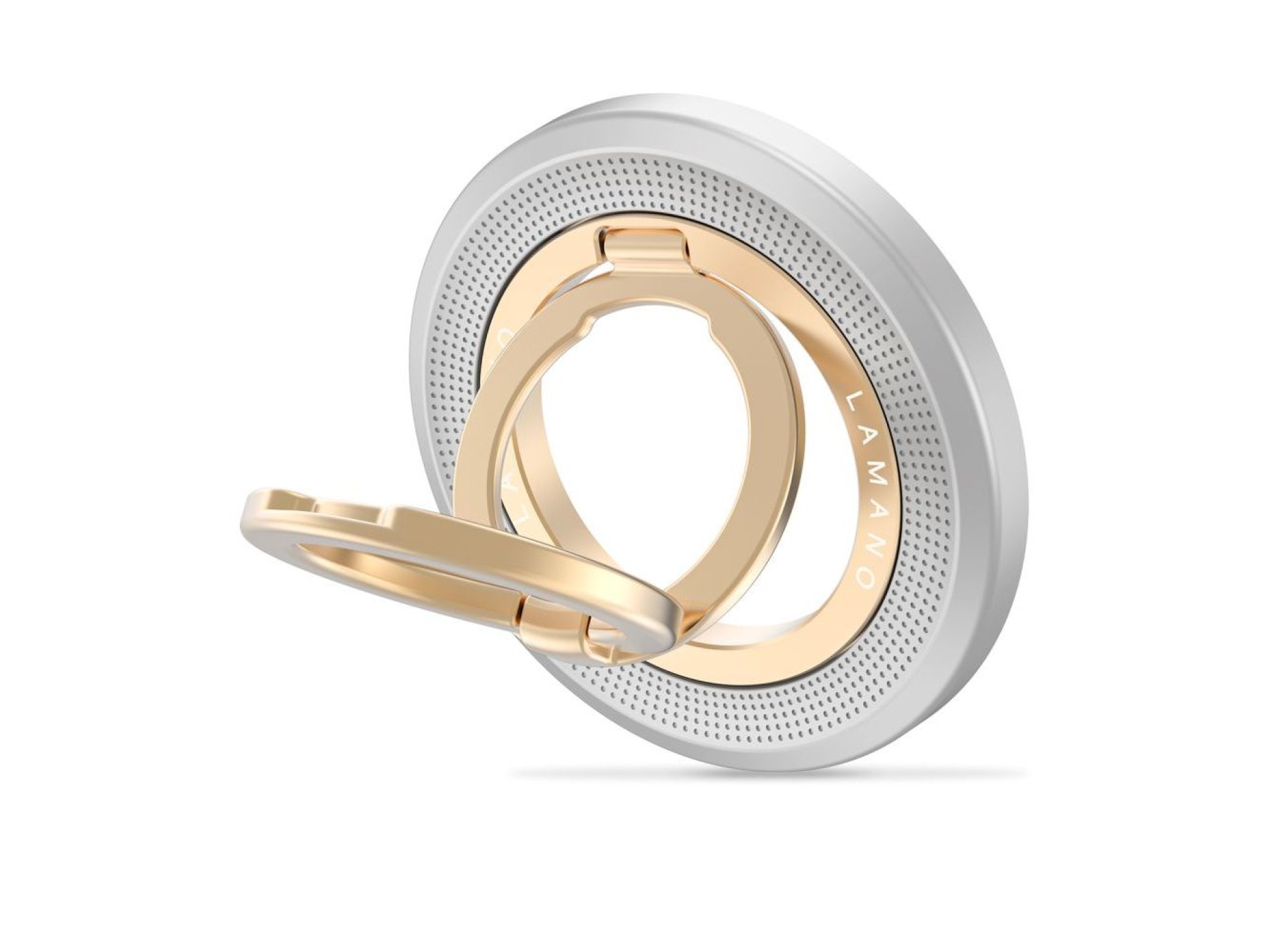 Suporte magnético para celular Tech-Protect MMR700 Lamano MagSafe - Cinza e Dourado