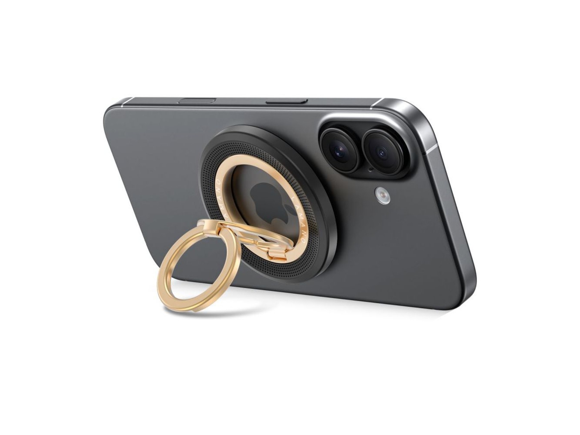 Soporte magnético para teléfono Tech-Protect MMR700 Lamano MagSafe - Negro y dorado