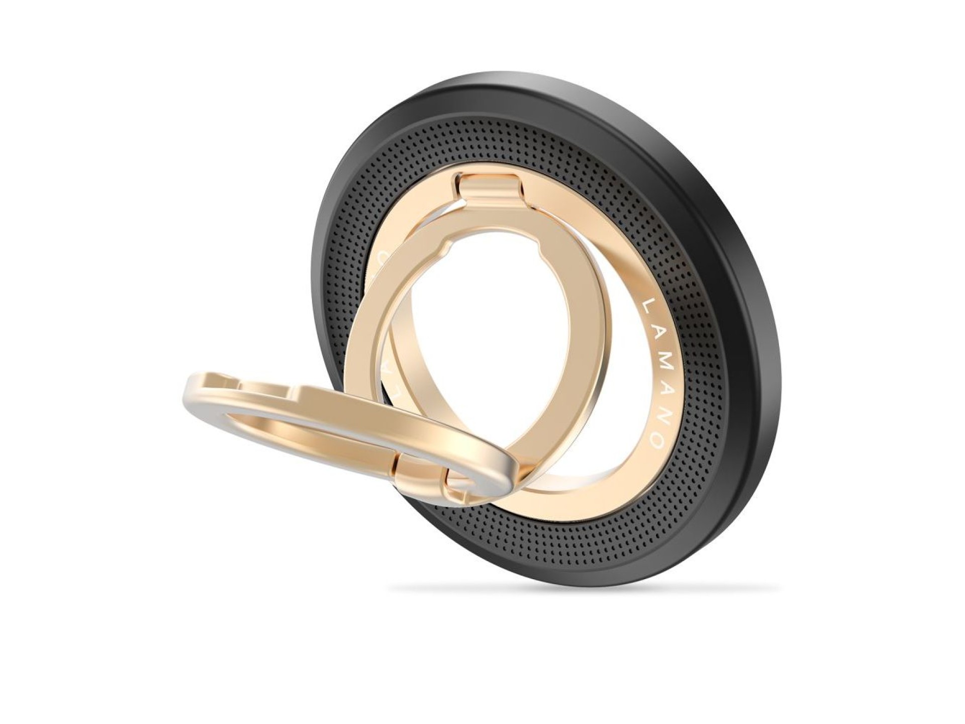 Soporte magnético para teléfono Tech-Protect MMR700 Lamano MagSafe - Negro y dorado