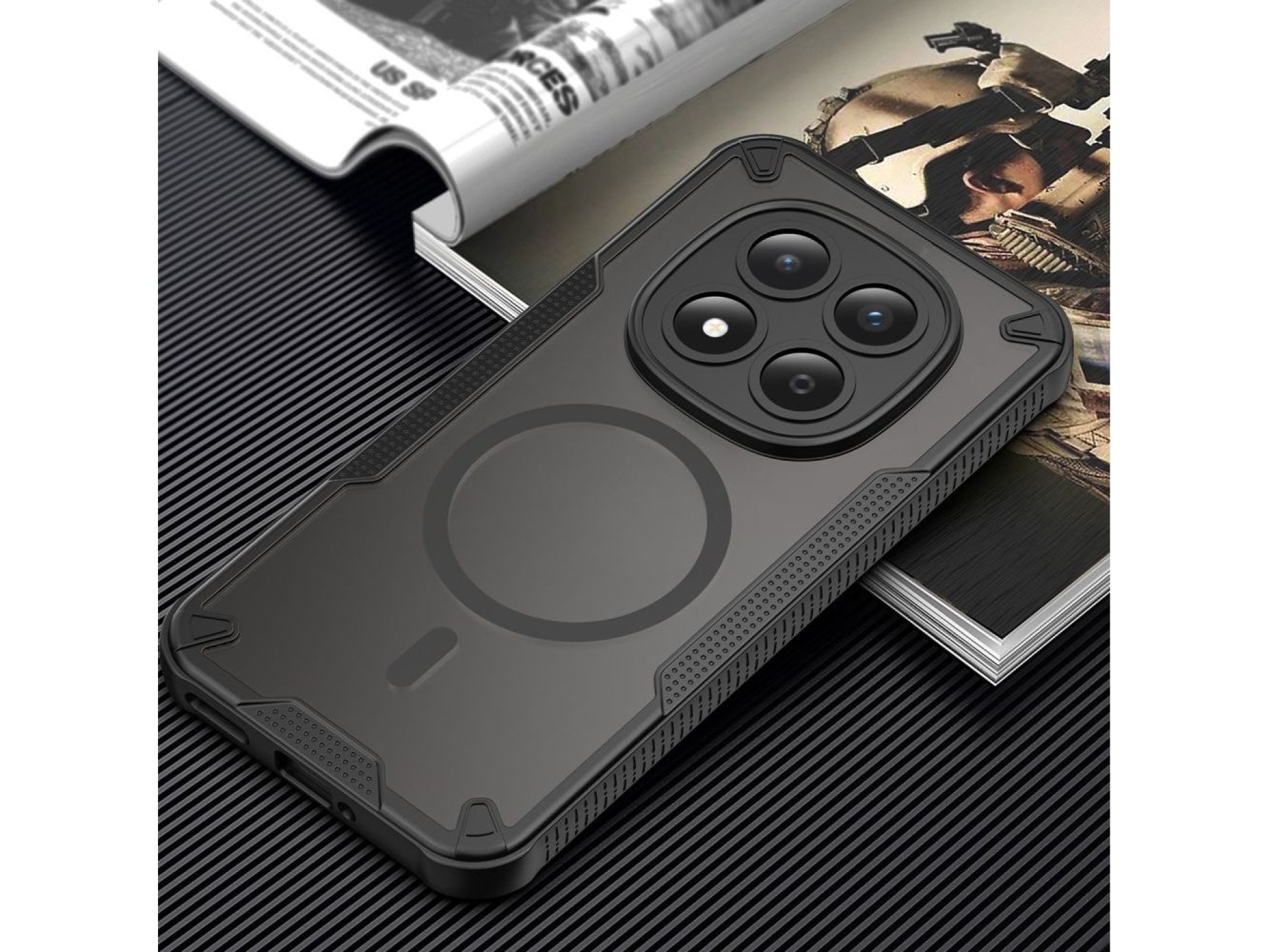 Funda MagSafe Tech-Protect Rugged Shield para Xiaomi Redmi Note 15 Pro 5G - Negra
