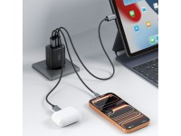 Tech-Protect NCA65W-GAN 3-Port 65W Wall Charger - Black Tech-Protect NCA65W-GAN 3-Port 65W Wall Charger - Black