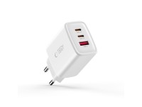 Carregador de parede Tech-Protect NCA65W-GAN de 3 portas e 65 W - Branco Carregador de parede Tech-Protect NCA65W-GAN de 3 portas e 65 W - Branco