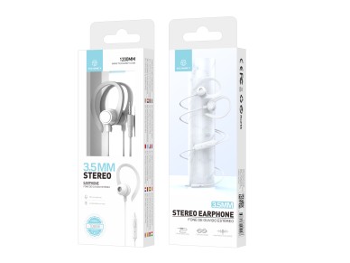 Techancy Auriculares stereo 3.5MM TD8058 cabo 1.2M com microfone confortavel som alta fidelidade Bra