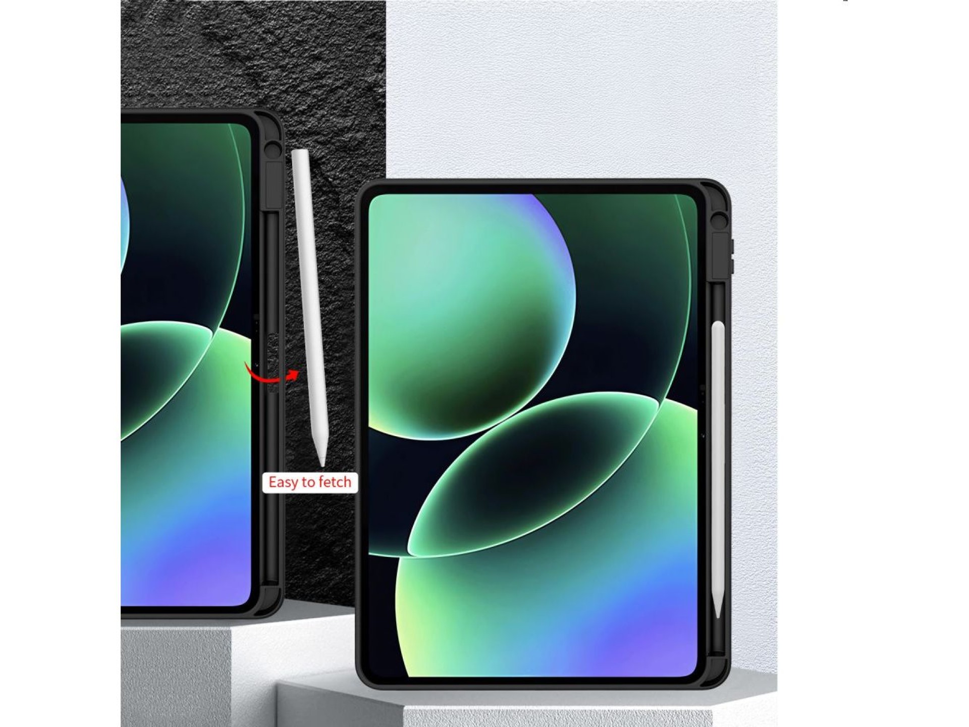 Capa com Caneta Tech-Protect SmartCase para Xiaomi Pad 7 / 7 Pro / 8 / 8 Pro 11.2 - Preta