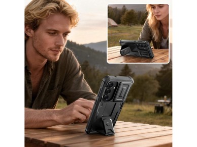 Capa Tech-Protect Kevlar Cam+ para Samsung Galaxy S26 - Preta