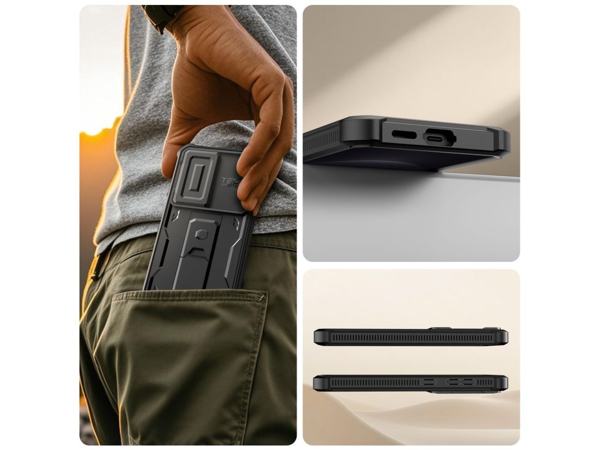 Funda Tech-Protect Kevlar Cam+ para Samsung Galaxy S26 - Negra