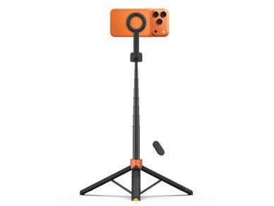 Tech-Protect L10S Bluetooth Selfie Stick Tripod - Black and Orange Tech-Protect L10S Bluetooth Selfie Stick Tripod - Black and Orange