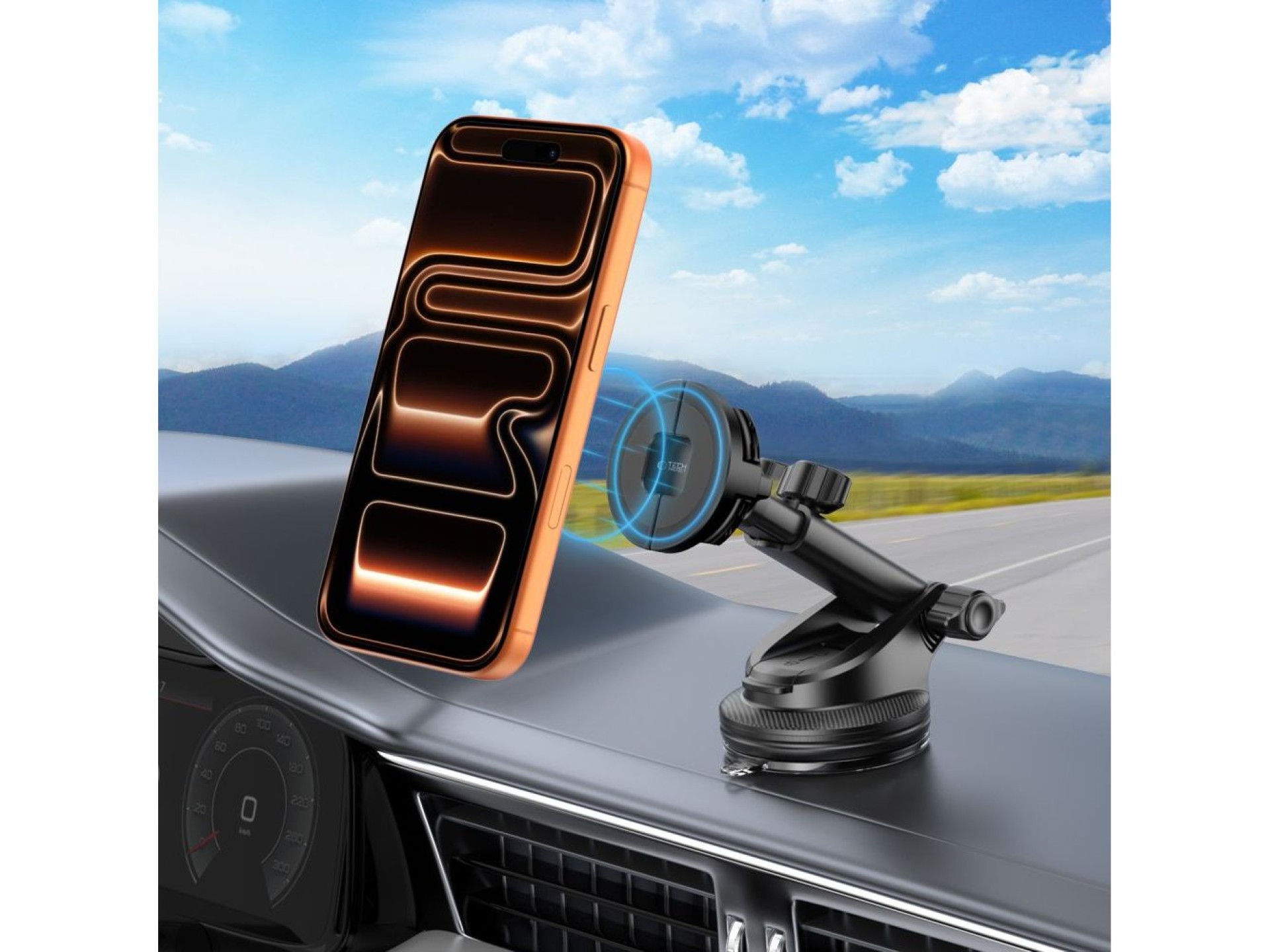 Tech-Protect N62 MagSafe Cockpit Car Mount - Black