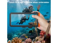Capa para celular Tech-Protect IPX8 Pro à prova d'água - Laranja e preta Capa para celular Tech-Protect IPX8 Pro à prova d'água - Laranja e preta