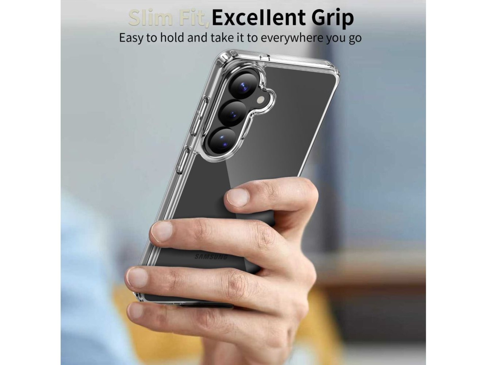 Funda híbrida Tech-Protect FlexAir para Samsung Galaxy S26 - Transparente