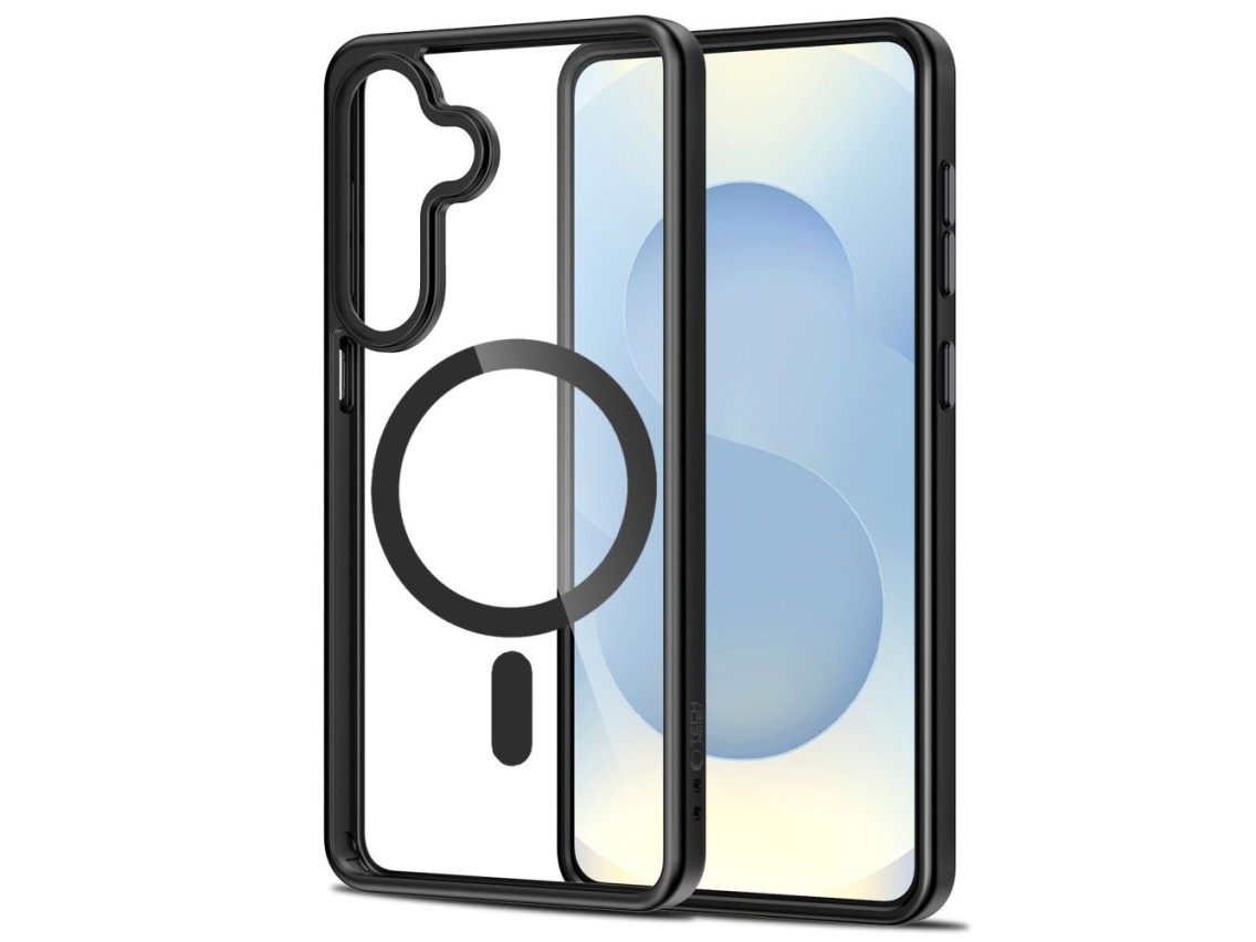 Tech-Protect Magmat MagSafe Case for Samsung Galaxy S26+ - Transparent Black
