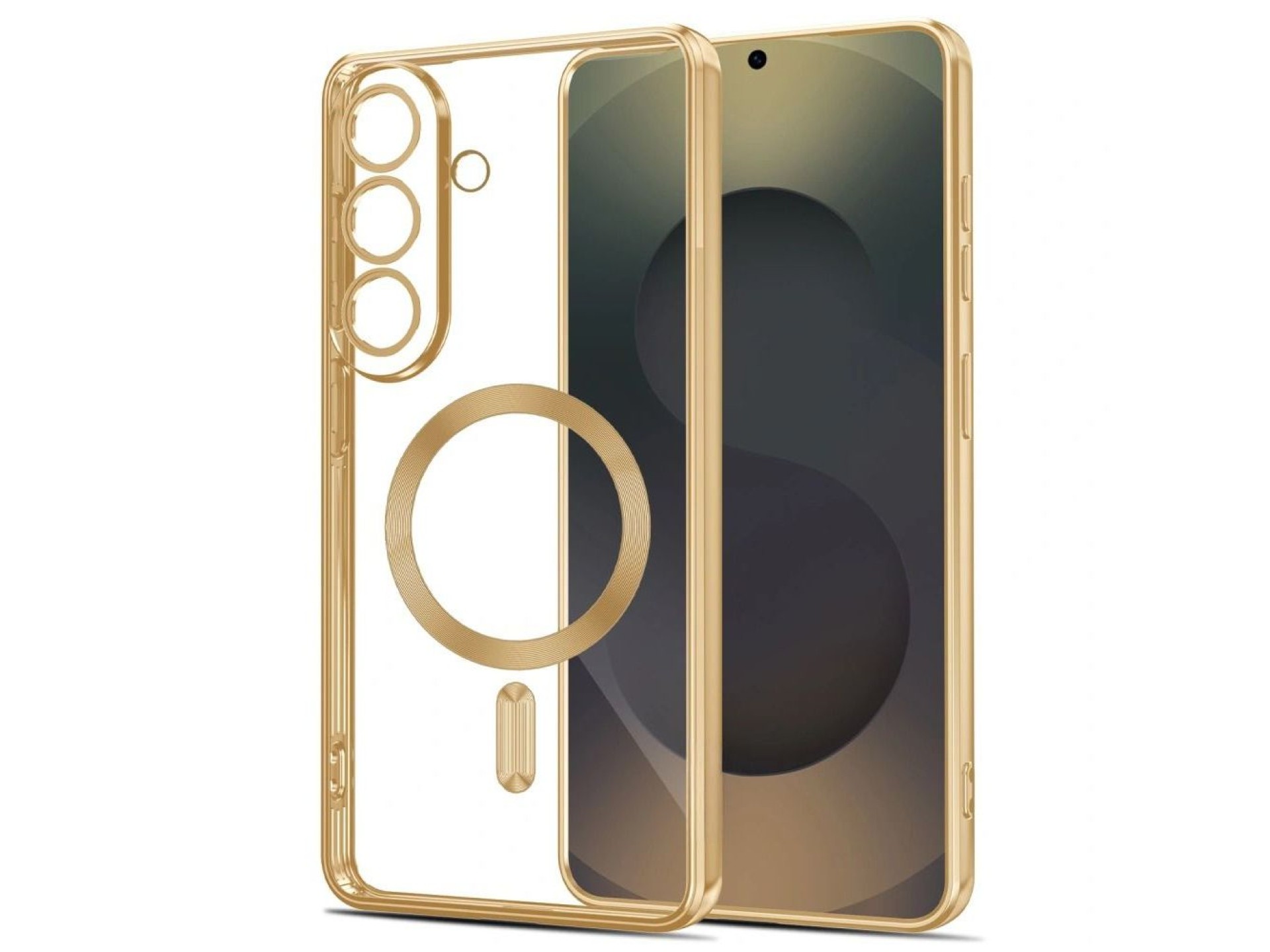 Tech-Protect MagFlex Case for Samsung Galaxy S26 - Transparent Gold
