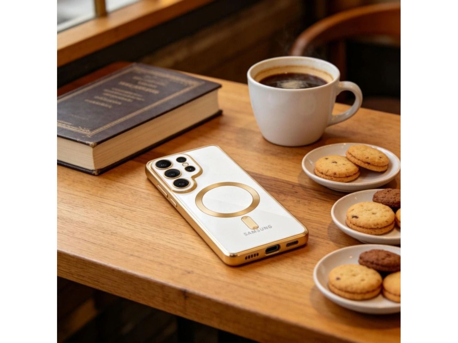 Funda Tech-Protect MagFlex para Samsung Galaxy S26 Ultra - Dorado transparente
