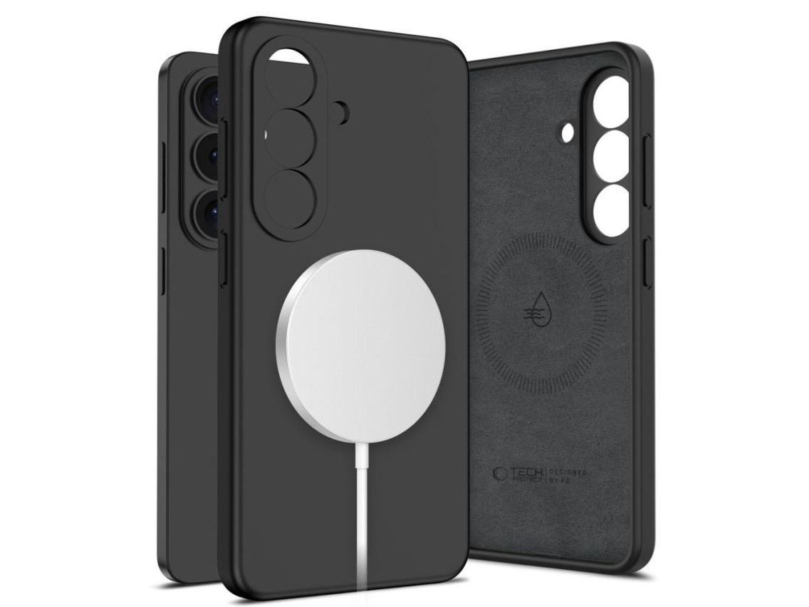 Tech-Protect Silicone MagSafe Case for Samsung Galaxy S26 - Black