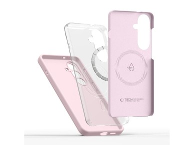 Funda de silicona Tech-Protect MagSafe para Samsung Galaxy S26 - Rosa