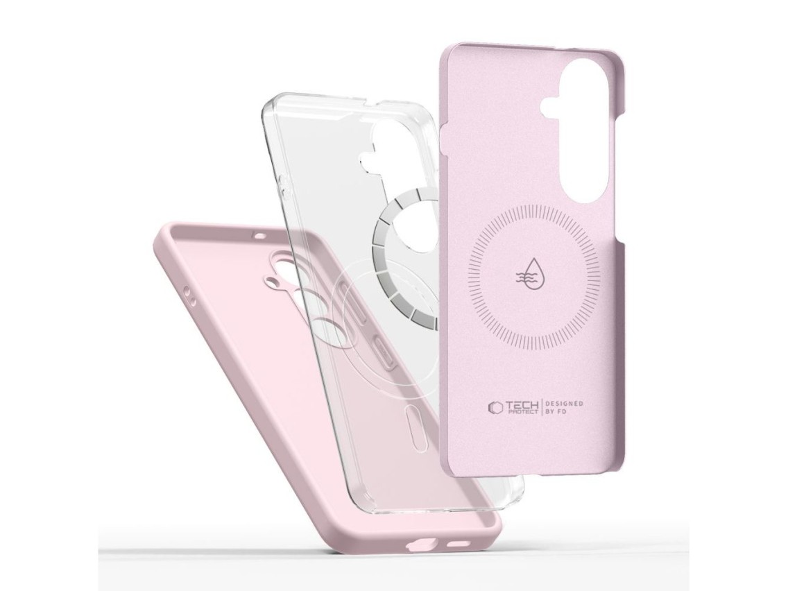 Tech-Protect Silicone MagSafe Case for Samsung Galaxy S26 - Pink