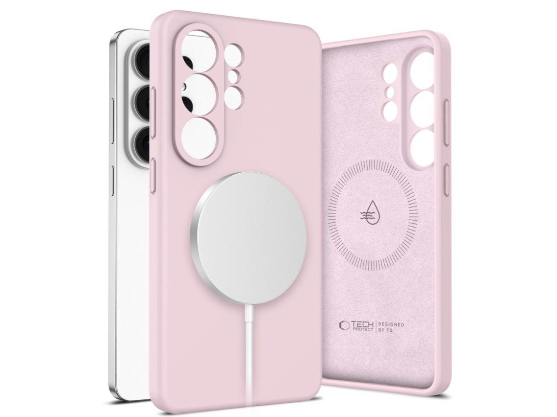 Funda de silicona MagSafe Tech-Protect para Samsung Galaxy S26 Ultra - Rosa