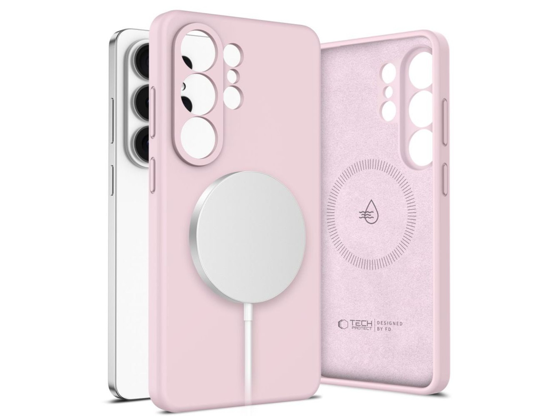 Funda de silicona MagSafe Tech-Protect para Samsung Galaxy S26 Ultra - Rosa