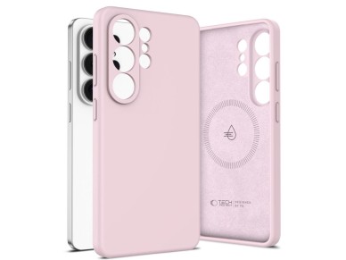 Funda de silicona MagSafe Tech-Protect para Samsung Galaxy S26 Ultra - Rosa