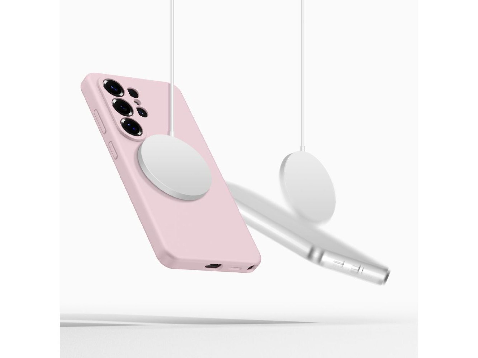Funda de silicona MagSafe Tech-Protect para Samsung Galaxy S26 Ultra - Rosa