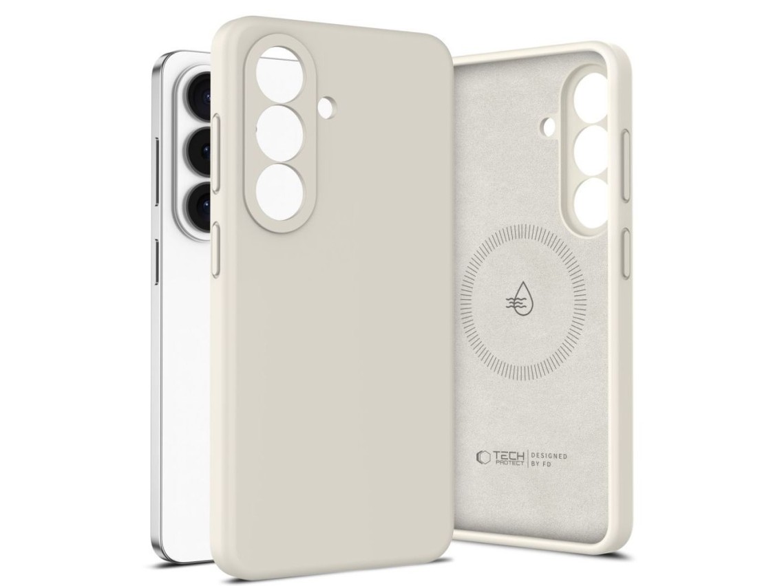 Tech-Protect Silicone MagSafe Case for Samsung Galaxy S26 - Beige