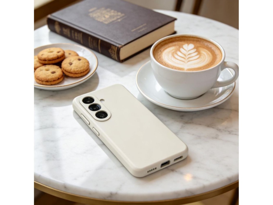 Tech-Protect Silicone MagSafe Case for Samsung Galaxy S26 - Beige