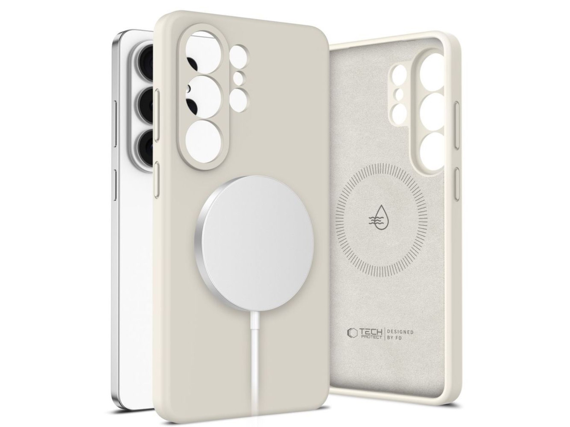 Funda de silicona MagSafe Tech-Protect para Samsung Galaxy S26 Ultra - Beige