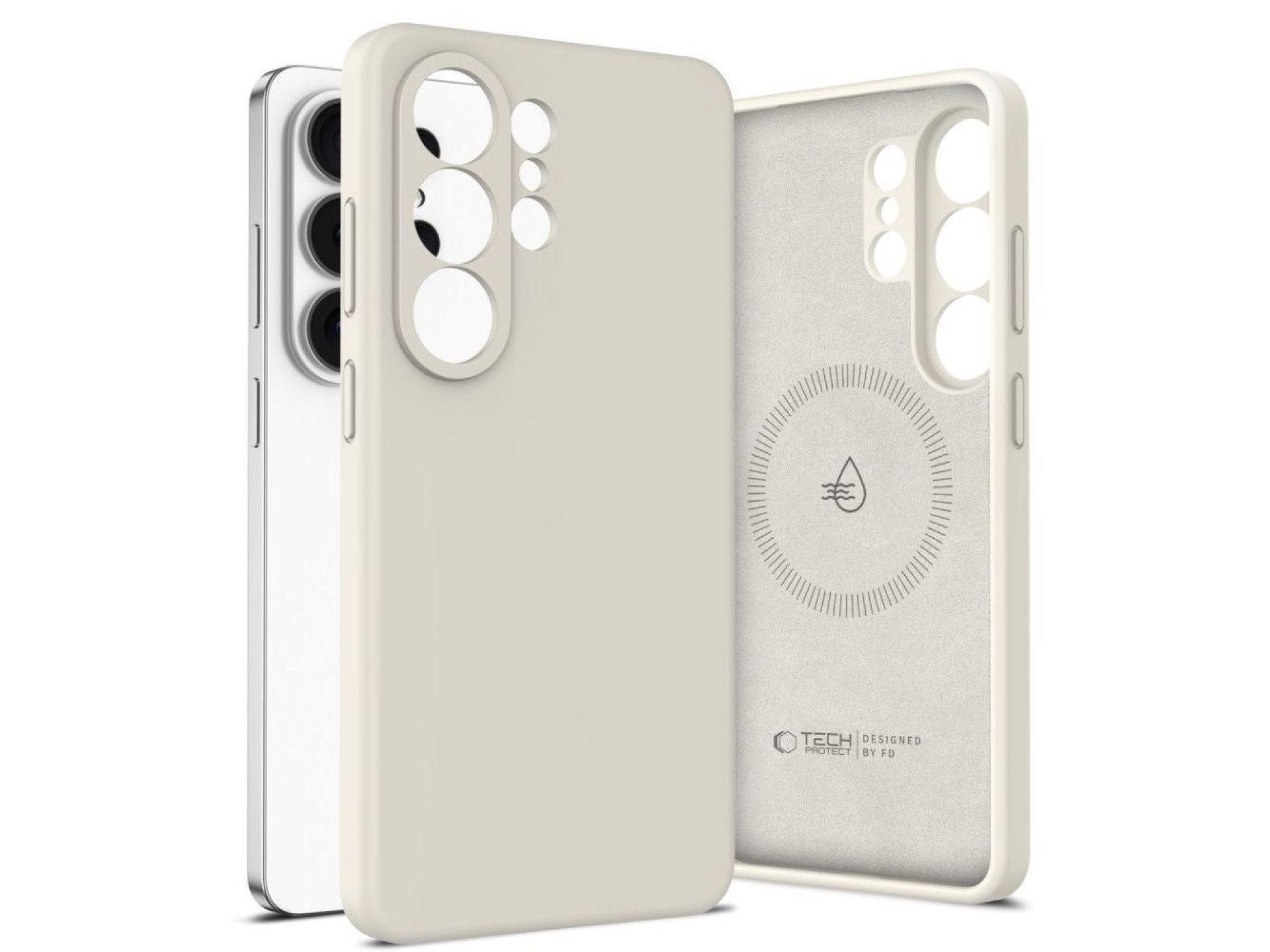 Funda de silicona MagSafe Tech-Protect para Samsung Galaxy S26 Ultra - Beige
