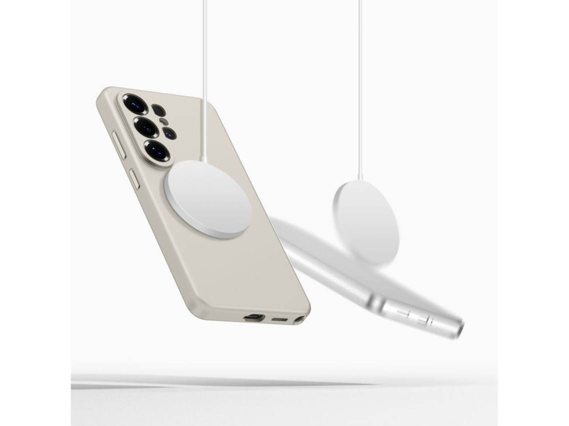 Funda de silicona MagSafe Tech-Protect para Samsung Galaxy S26 Ultra - Beige