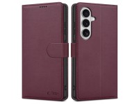 Tech-Protect Wallet Case for Samsung Galaxy S26 - Burgundy