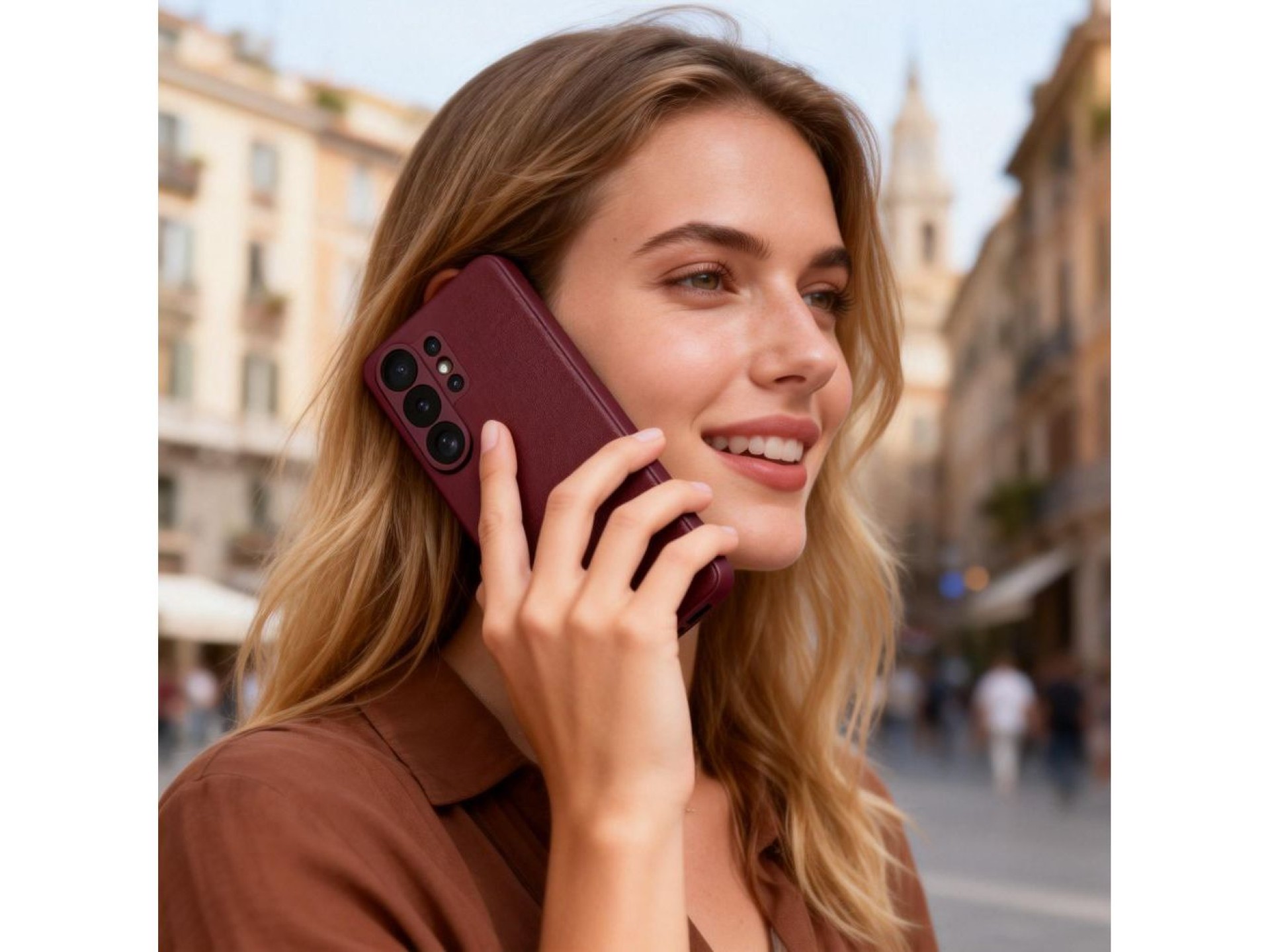 Capa carteira inteligente Tech-Protect para Samsung Galaxy S26 Ultra - Bordô