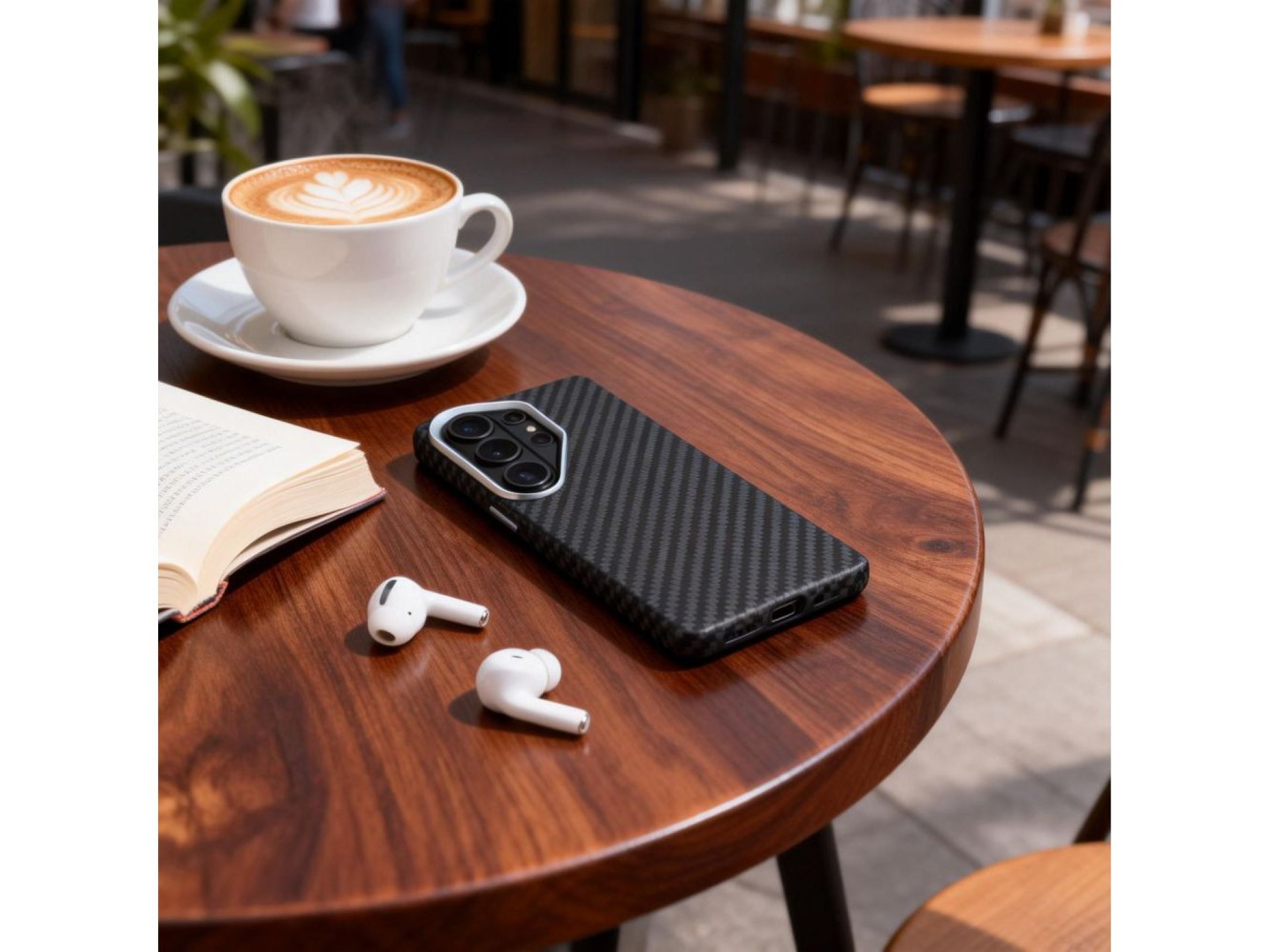 Capa Tech-Protect Ion Carbon MagSafe para Samsung Galaxy S26 Ultra - Preta e Prateada