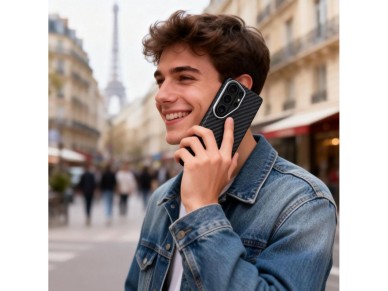 Tech-Protect Ion Carbon MagSafe Case for Samsung Galaxy S26 Ultra - Black and Silver