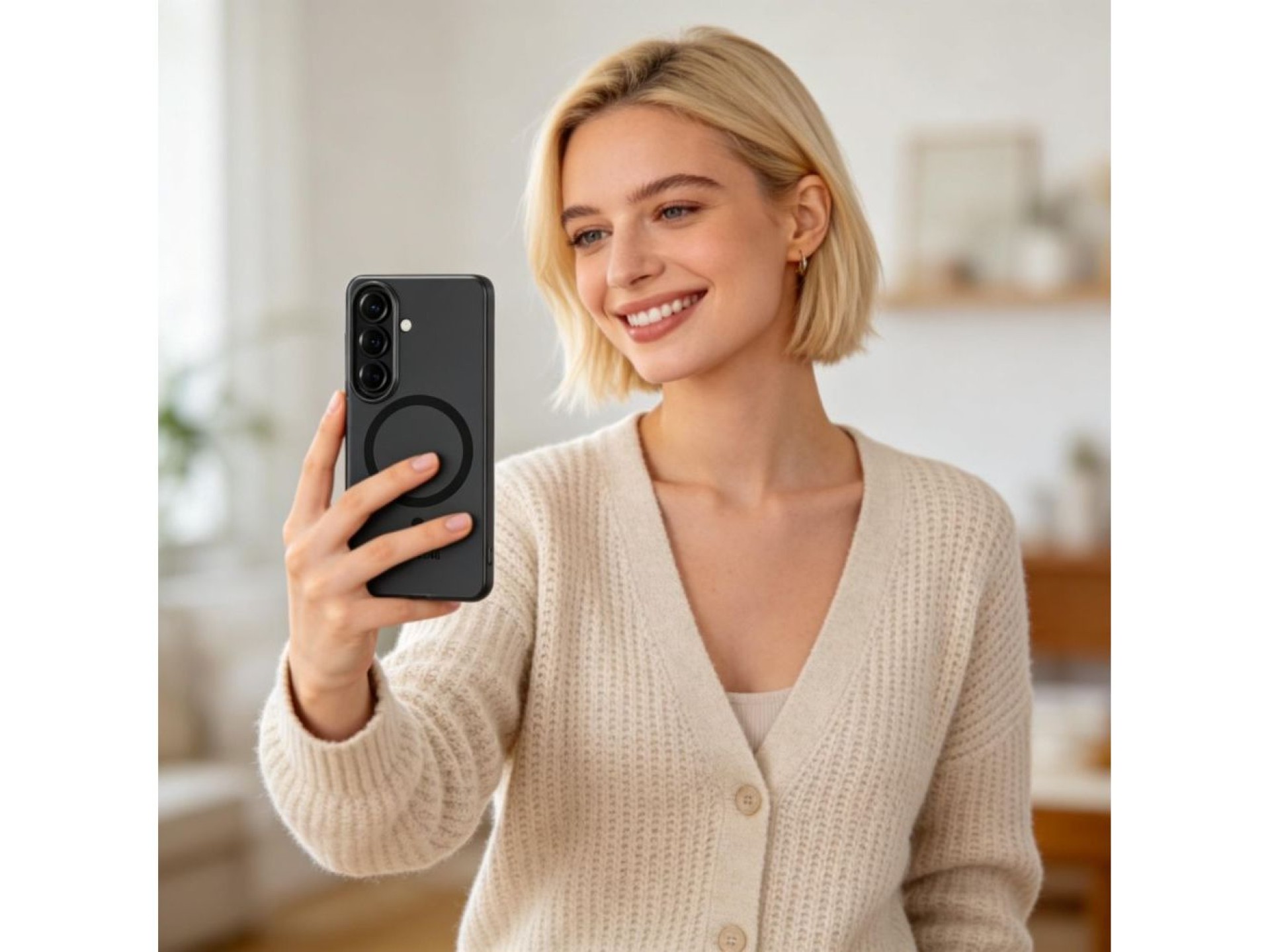 Funda MagSafe Tech-Protect MagSlim para Samsung Galaxy S26 - Negro mate