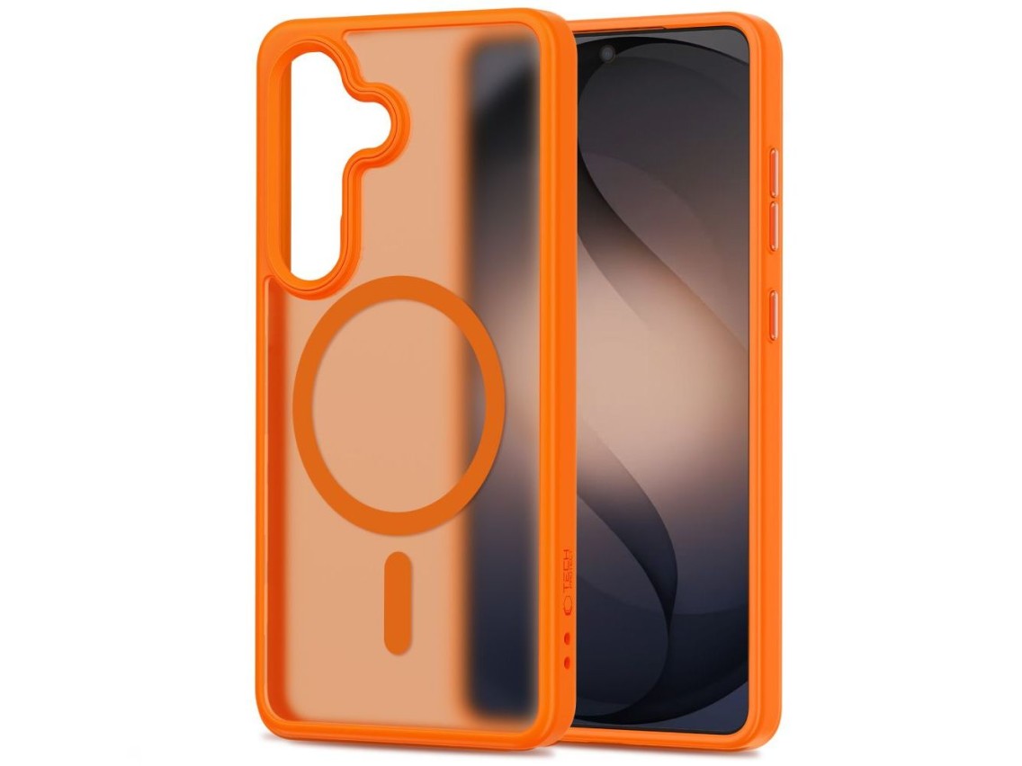 Tech-Protect Magmat MagSafe Case for Samsung Galaxy S26 - Orange Matte
