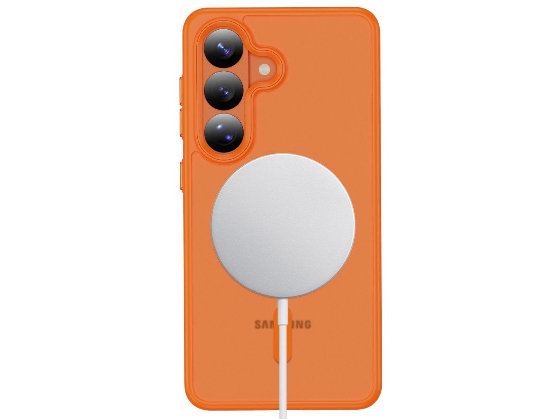 Tech-Protect Magmat MagSafe Case for Samsung Galaxy S26 - Orange Matte