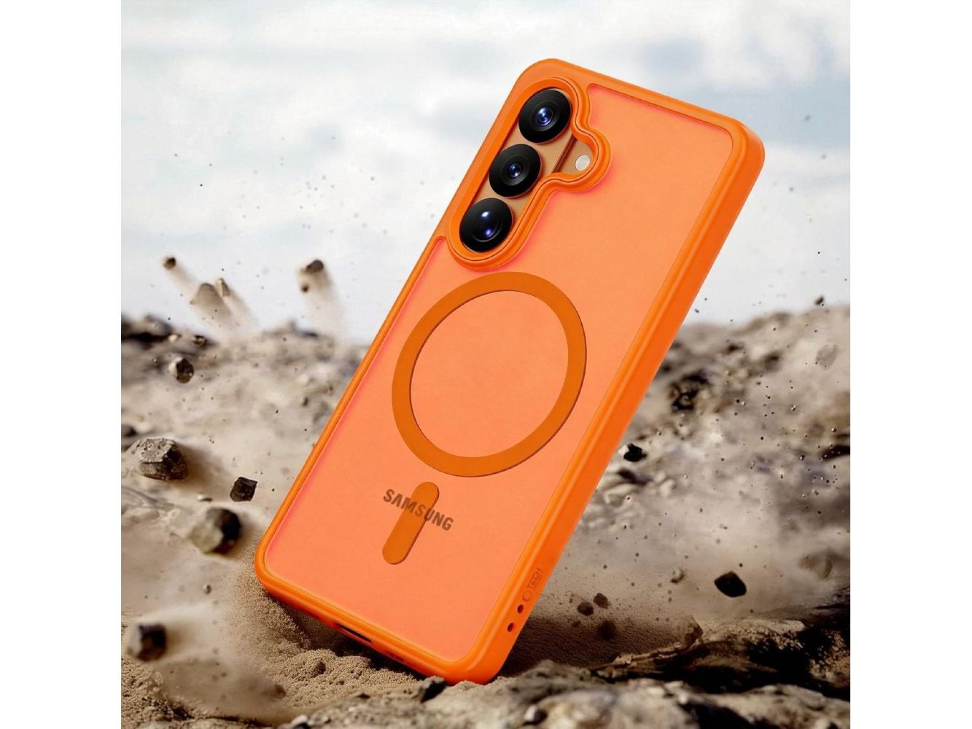 Tech-Protect Magmat MagSafe Case for Samsung Galaxy S26 - Orange Matte
