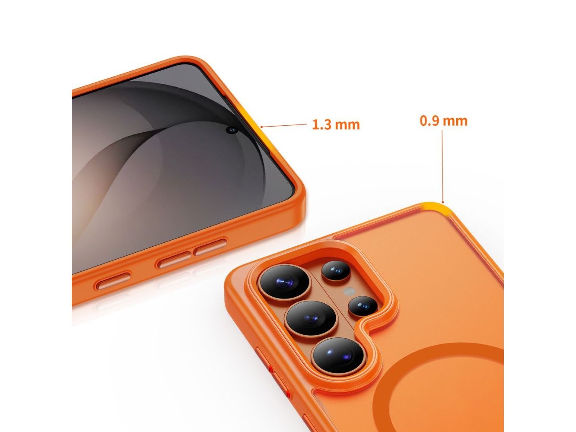 Capa Tech-Protect Magmat MagSafe para Samsung Galaxy S26 Ultra - Laranja Fosco