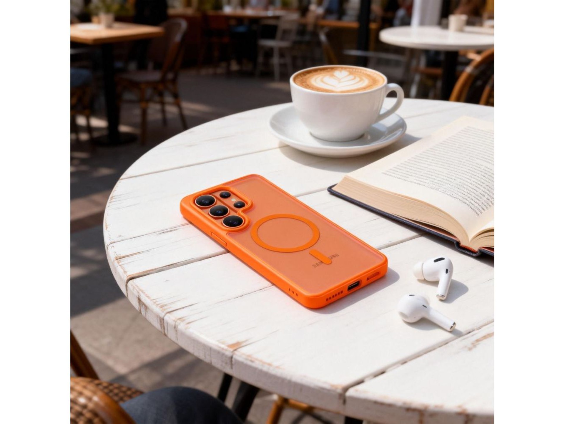 Capa Tech-Protect Magmat MagSafe para Samsung Galaxy S26 Ultra - Laranja Fosco