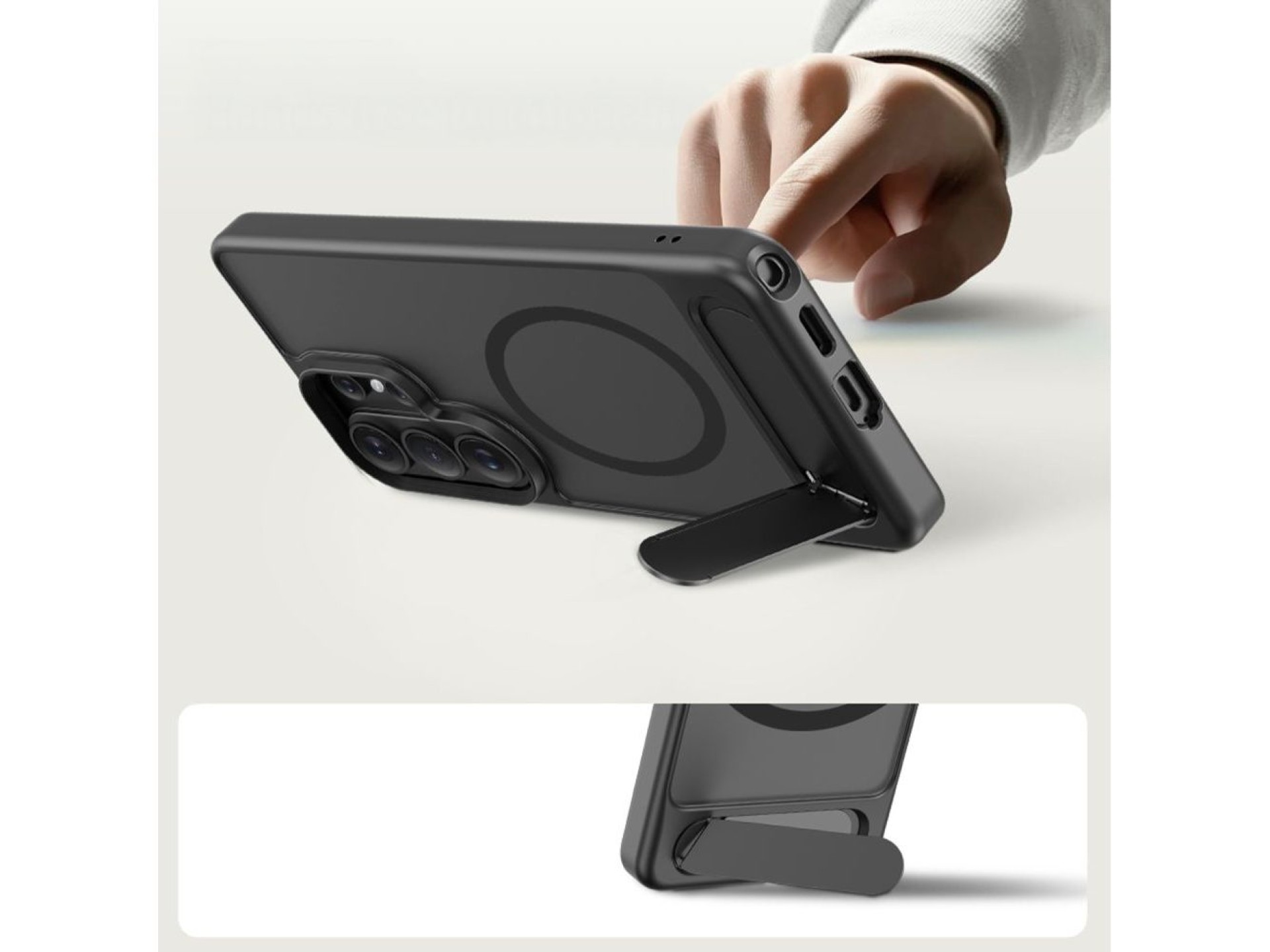 Capa Tech-Protect MagRack MagSafe para Samsung Galaxy S26 Ultra - Preto Fosco