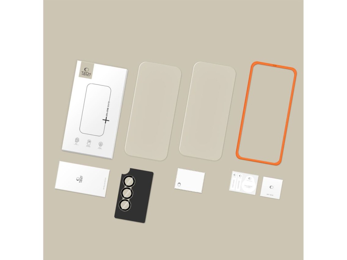 Tech-Protect Easy Set+ 3-Pack Tempered Glass for Samsung Galaxy A57 5G