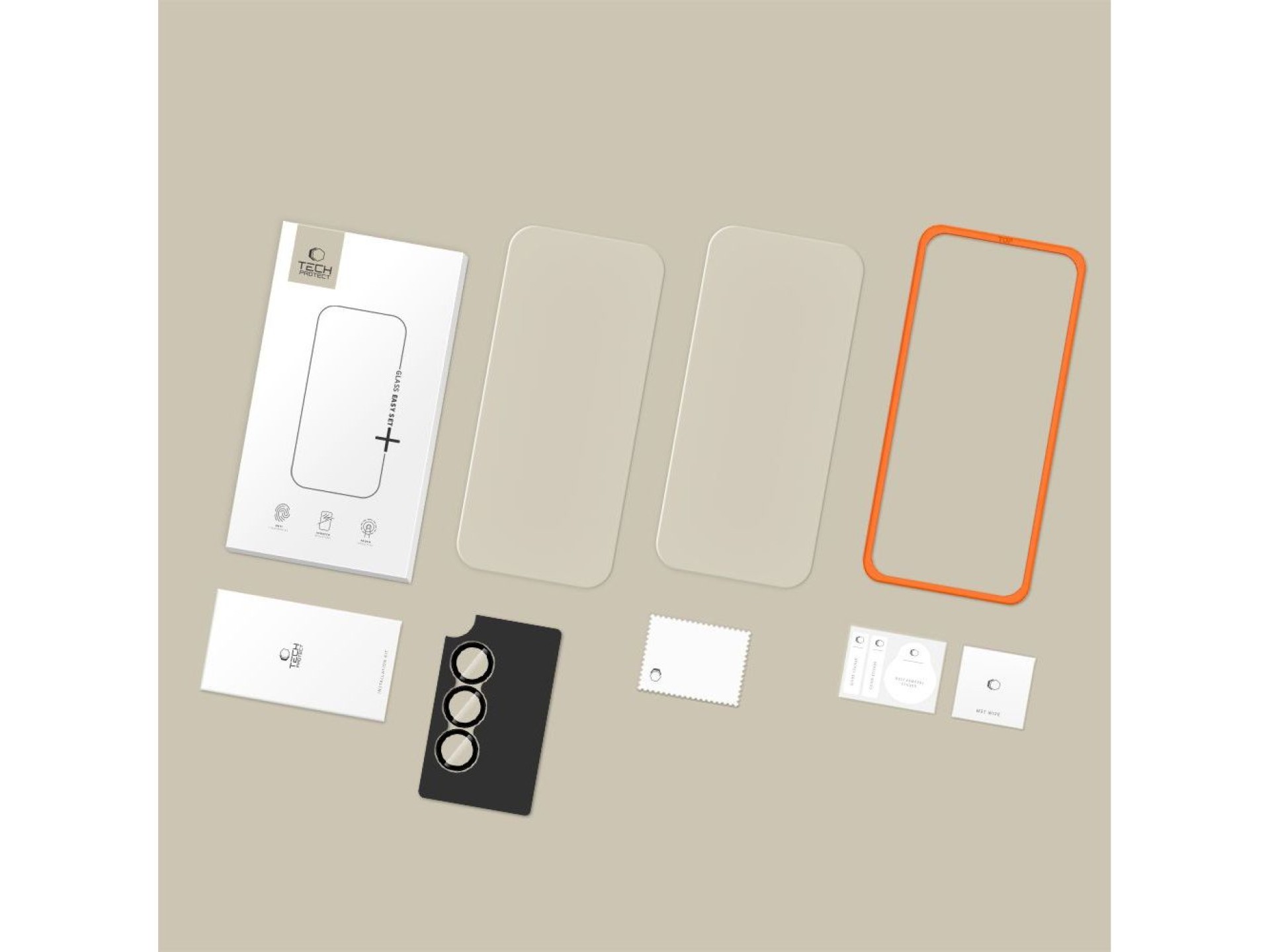 Tech-Protect Easy Set+ 3-Pack Tempered Glass for Samsung Galaxy A57 5G
