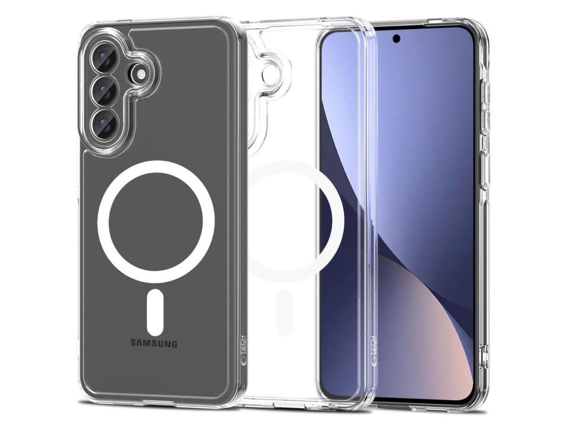 Funda híbrida Tech-Protect FlexAir MagSafe para Samsung Galaxy A57 5G - Transparente